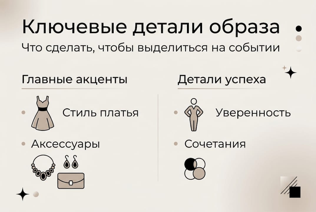 Инфографика: что важно учесть, чтобы выглядеть безупречно на любом мероприятии