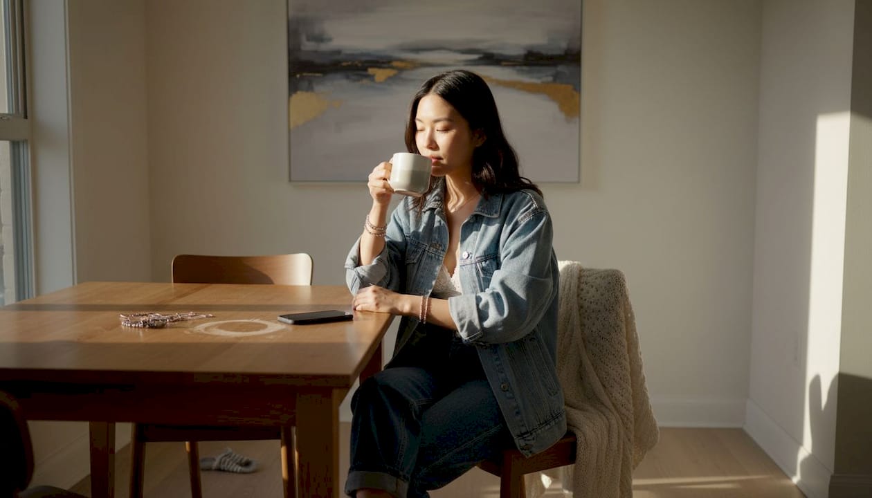 蕾丝和牛仔的巧妙结合，赋予女孩休闲造型更多灵动与时尚感。