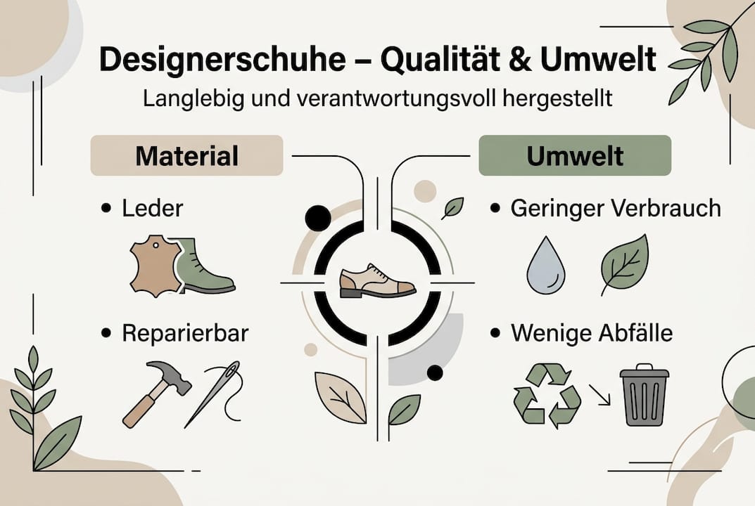 Infografik: Hochwertige Designer-Schuhe und ihr Beitrag zum Umweltschutz