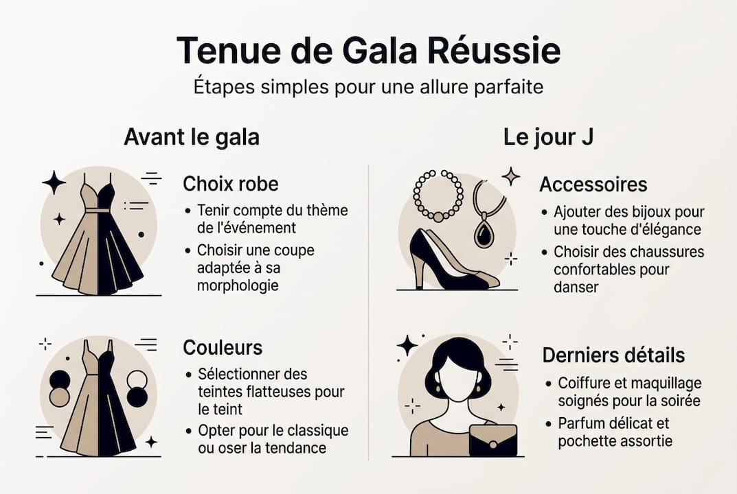 Découvrez en images tout ce qu’il faut pour réussir votre look lors d’une soirée de gala.