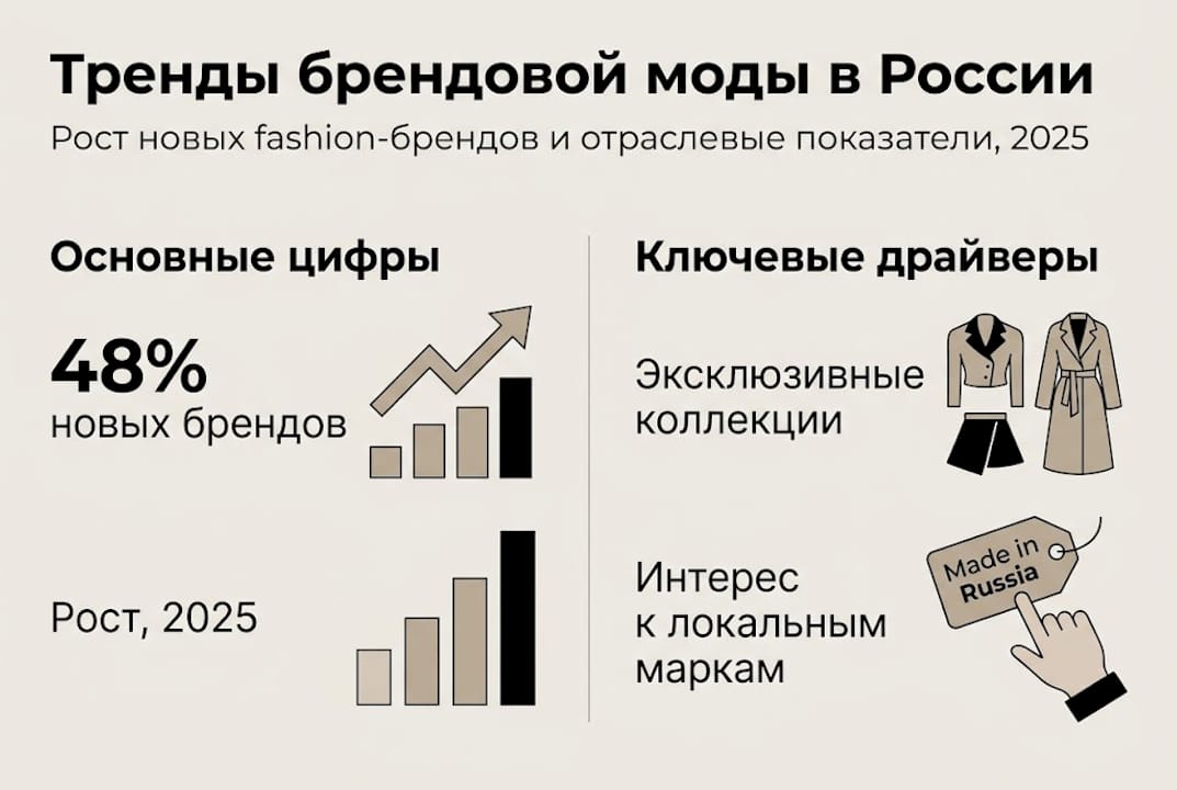 Инфографика: как развивается рынок брендовой моды в России и какие направления становятся популярными