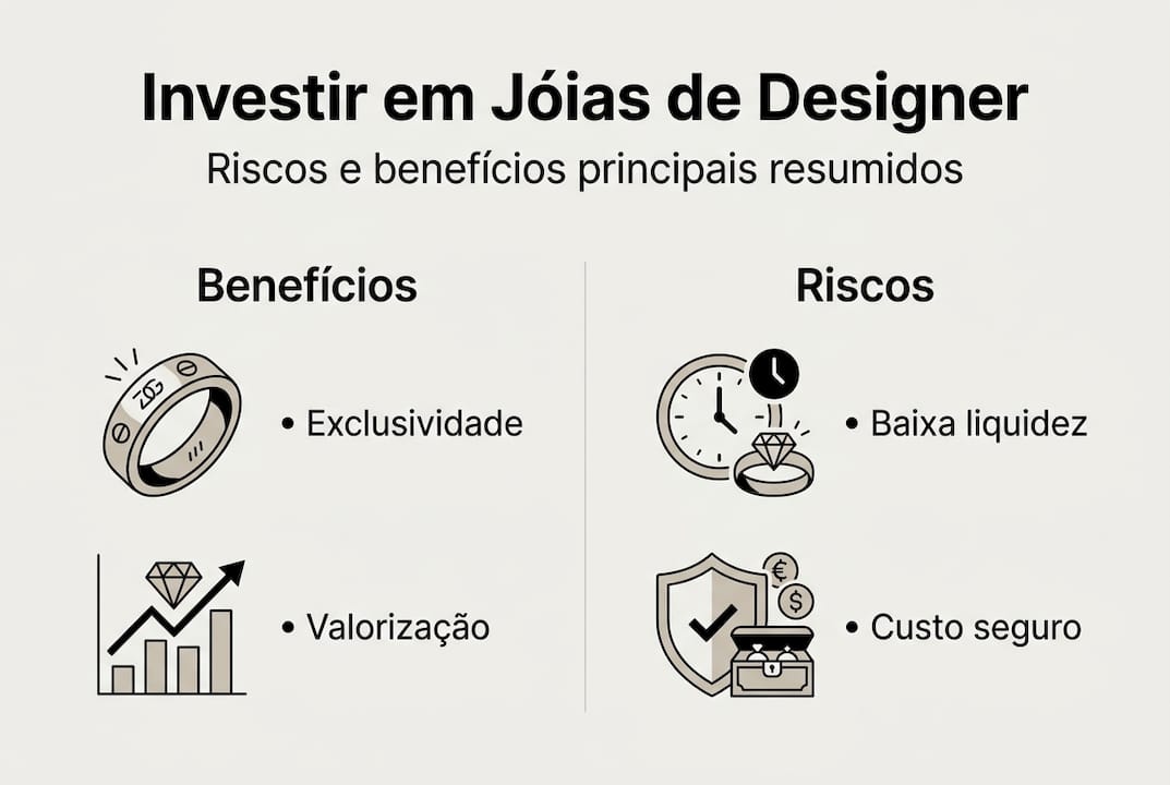 Infografia: vantagens e riscos de investir em joias