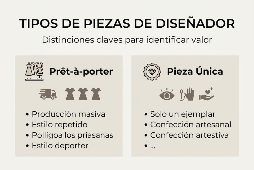 Infografía: diferencias entre prendas exclusivas y moda prêt-à-porter
