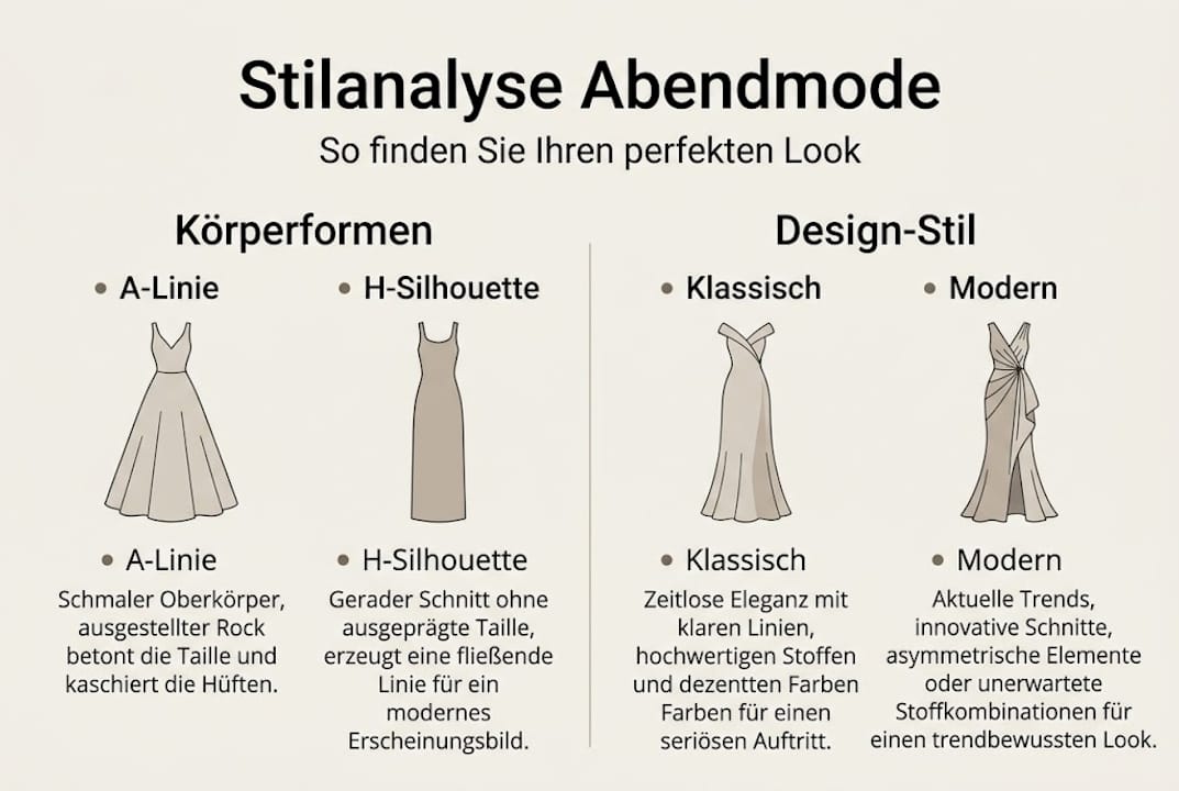 Infografik: Abendmode im Stil-Check – Ein Überblick