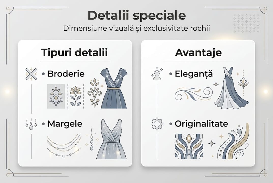 Infografic: elemente care dau farmec rochiilor elegante