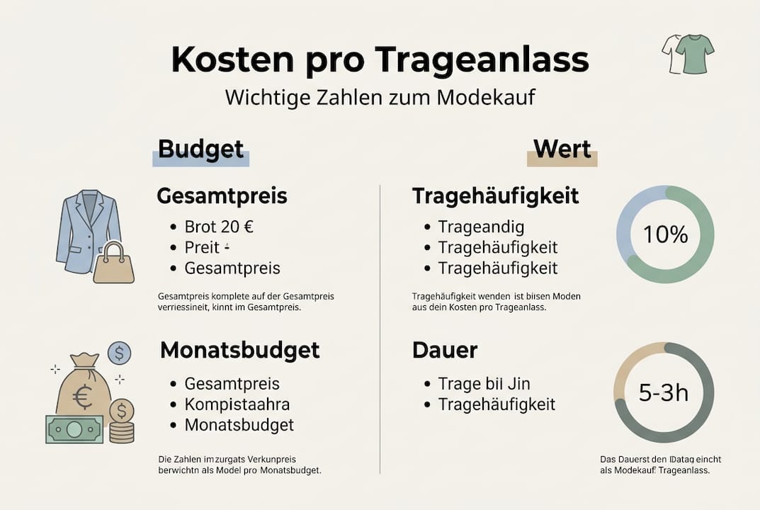 Infografik: Was kostet mich ein Outfit wirklich – und welchen Wert hat es pro Tragen?