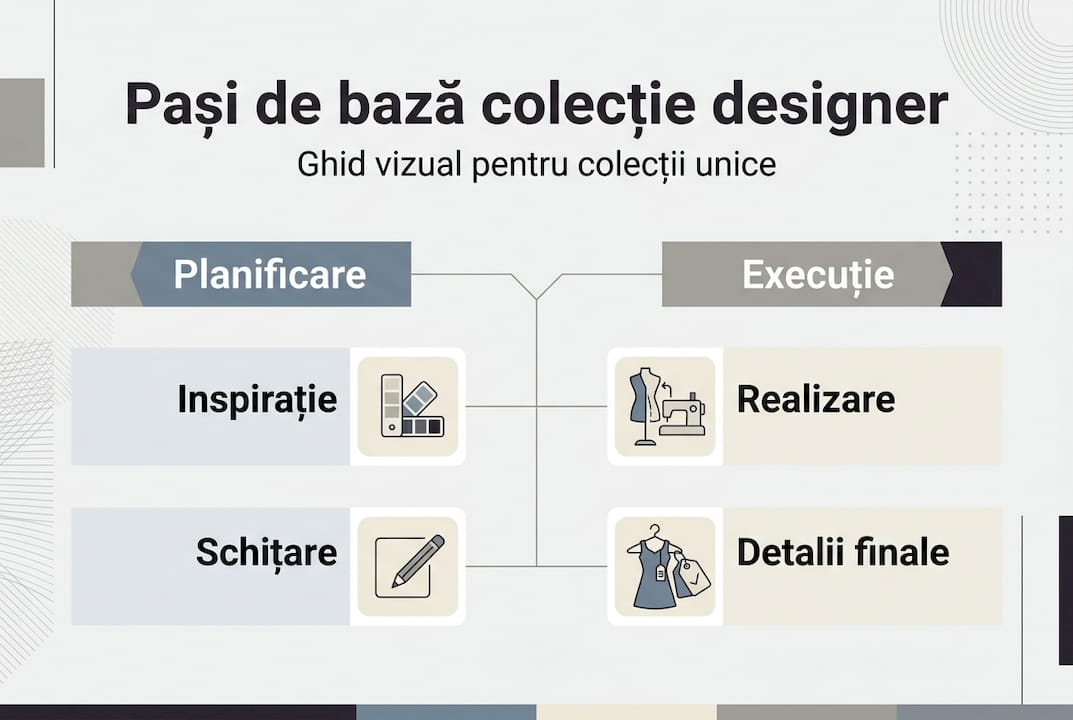Infografic: etapele realizării unei colecții de design vizual