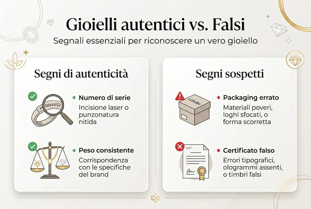 Infografica: come riconoscere l’autenticità dei gioielli di alta moda
