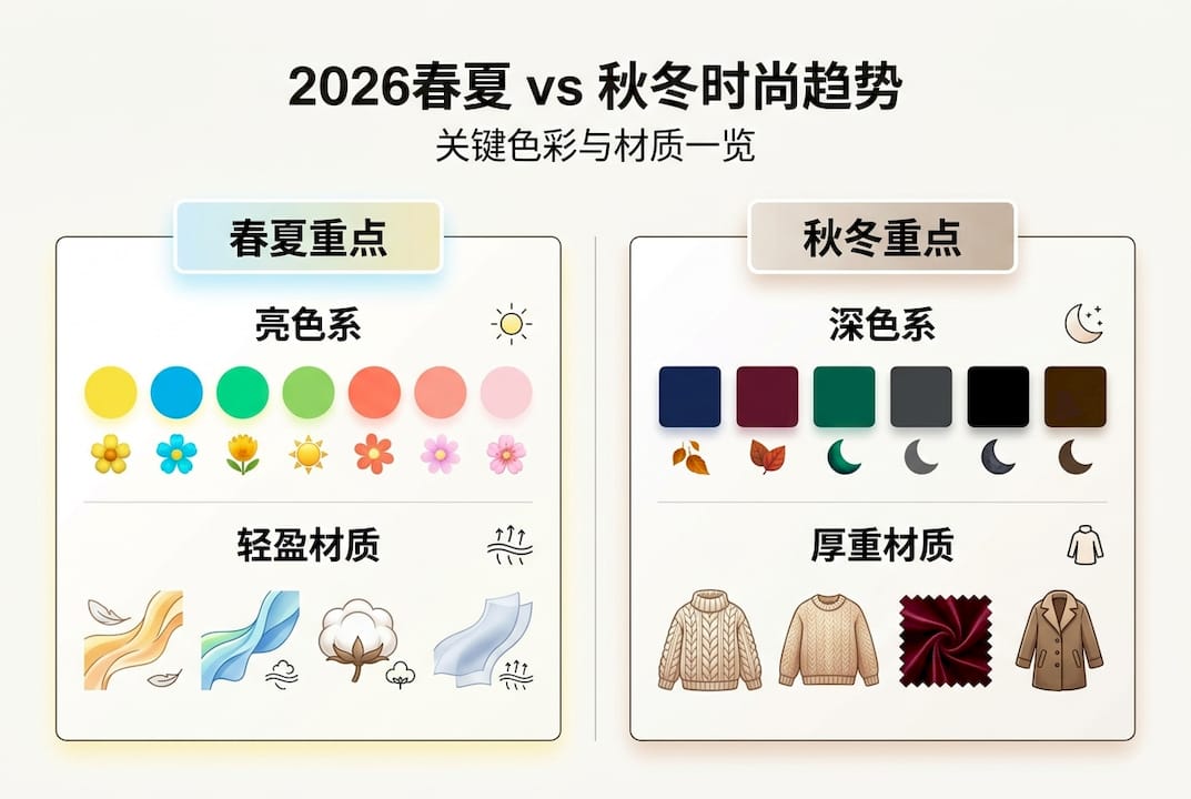 2026年春夏与秋冬流行趋势对比一览图