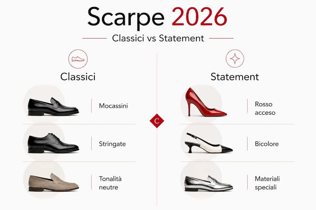 Guida visiva ai nuovi trend e modelli di scarpe per il 2026