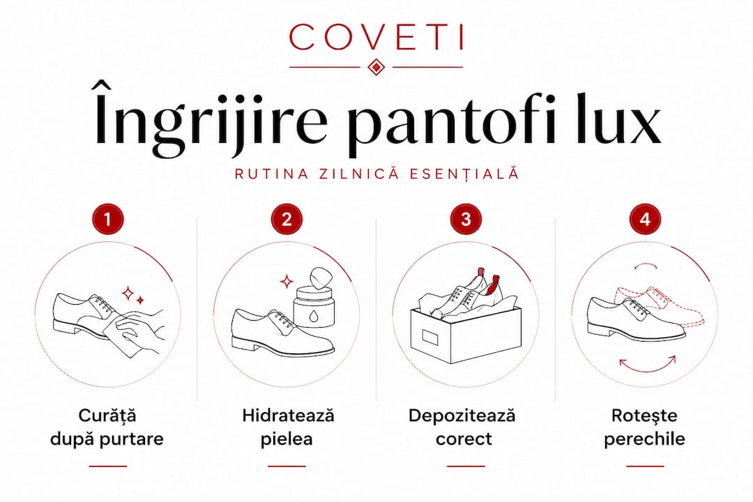 Ghid vizual: cum să îți îngrijești pantofii de lux, pas cu pas