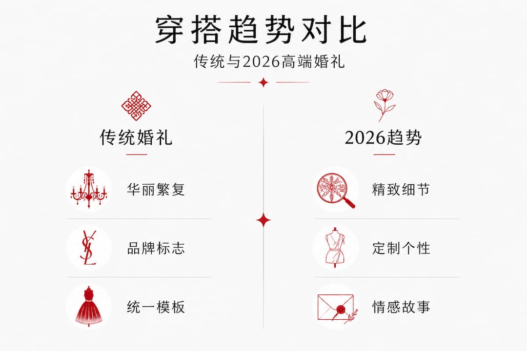 传统婚礼造型与2026流行穿搭趋势对照图
