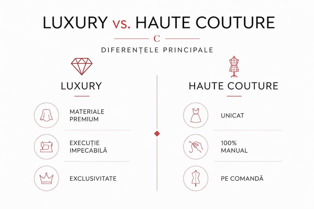 Infografic: care sunt diferențele dintre moda de lux și haute couture
