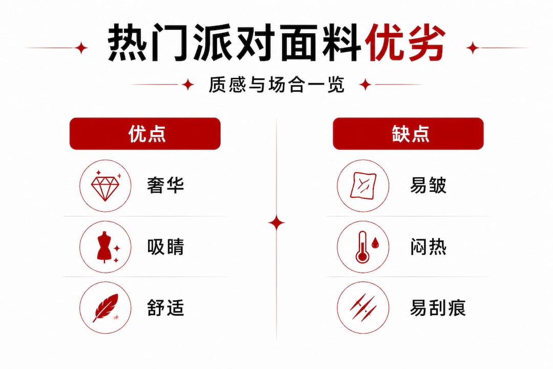 一图看懂各类派对面料的优缺点