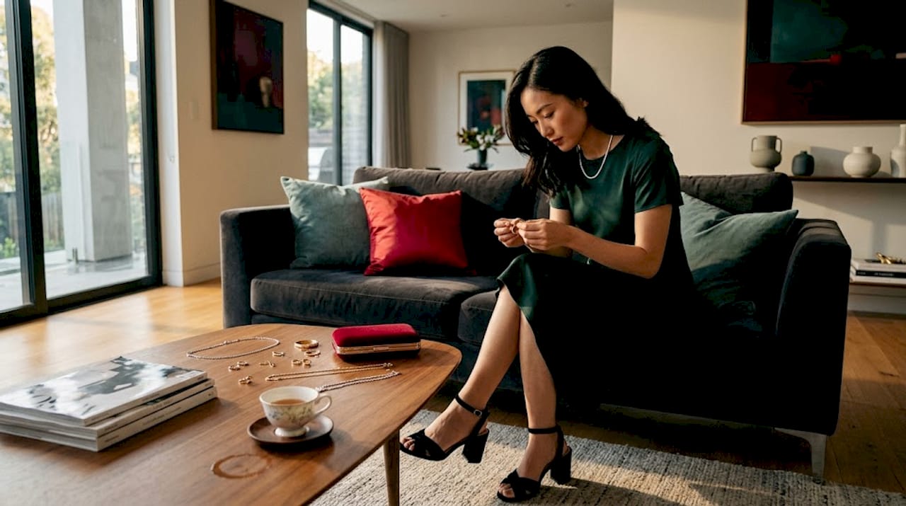 派对造型必备：女性沙发区的时尚配饰搭配指南