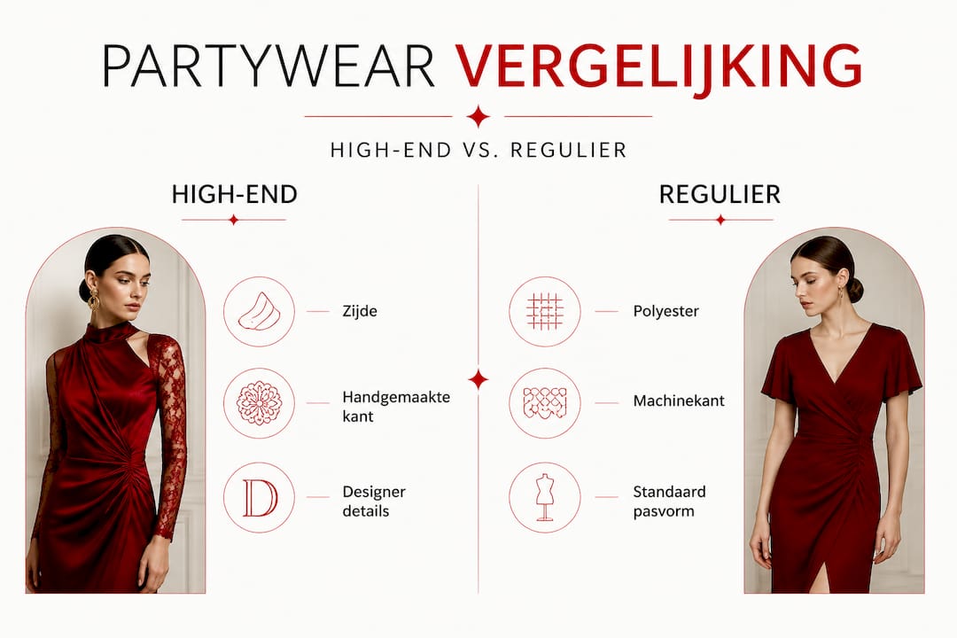 Infographic: luxe partywear versus de standaard feestoutfit