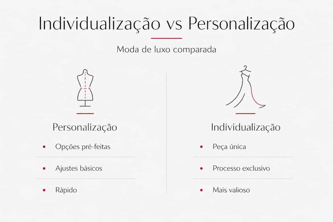 Infográfico mostra as diferenças entre personalização e individualização