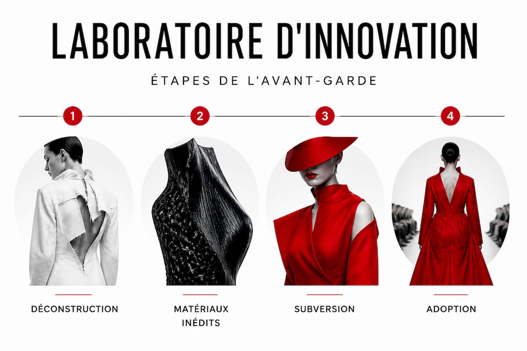 Infographie : les étapes clés de l’innovation dans la mode d’avant-garde