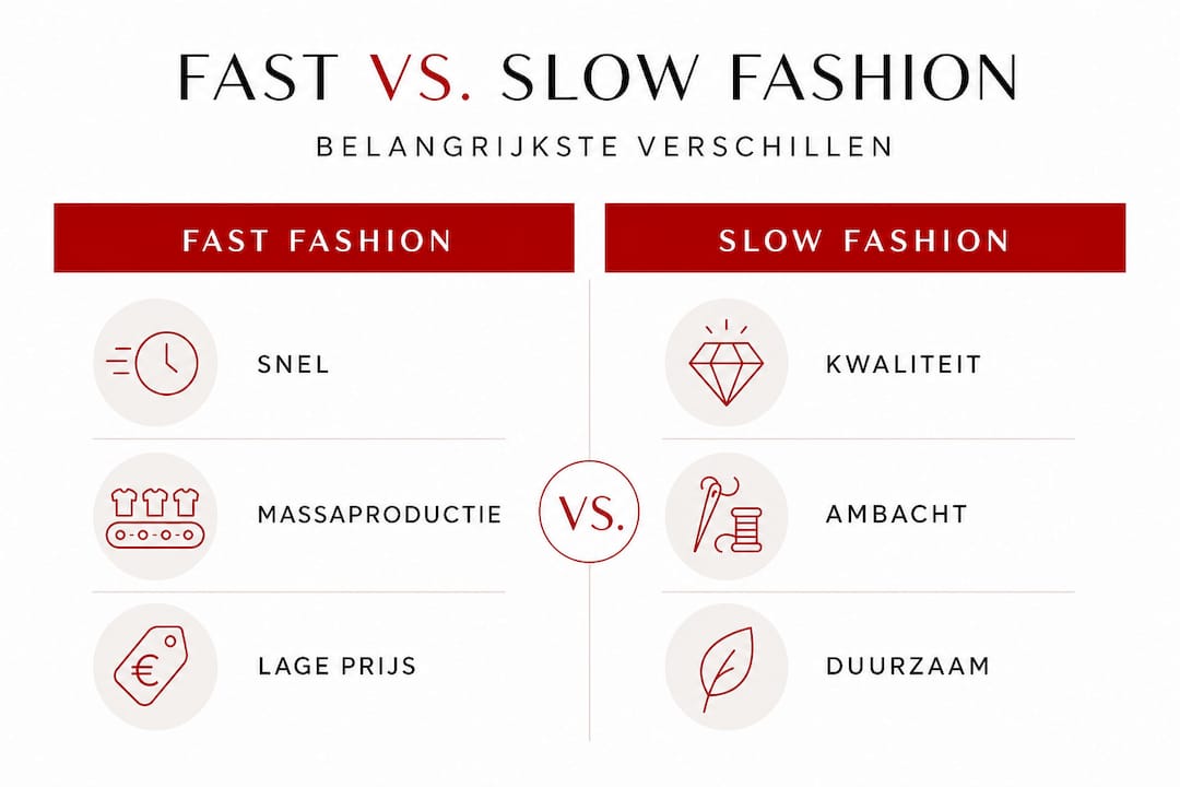 Overzicht: de belangrijkste verschillen tussen fast fashion en slow fashion in beeld