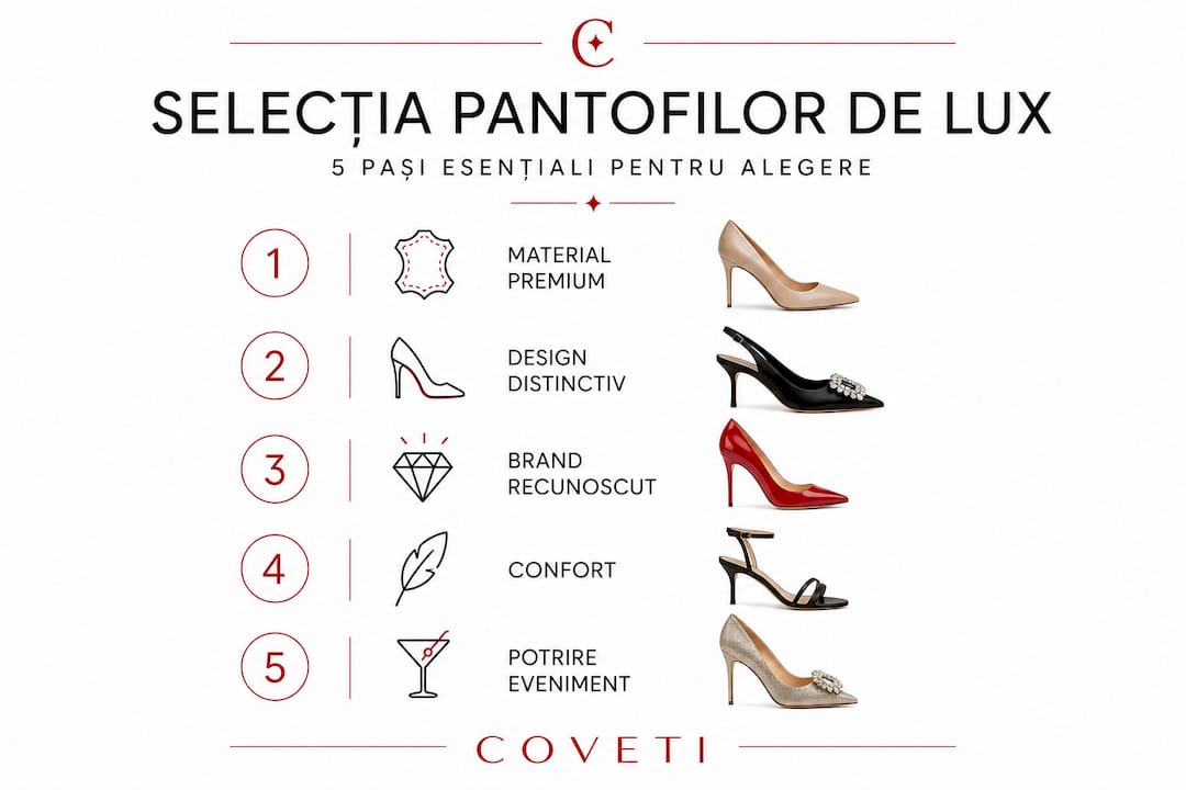 Infografic: cum alegi pantofii de lux, pas cu pas