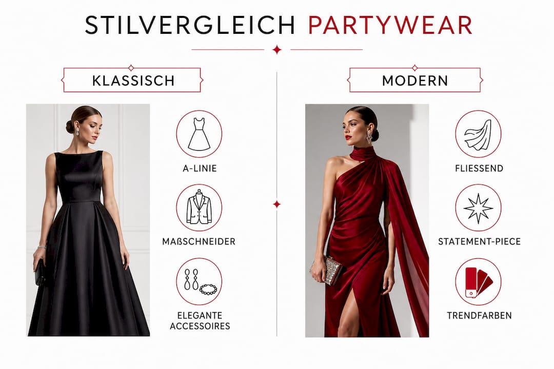 Infografik: Traditionelle und angesagte Party-Outfits im Vergleich