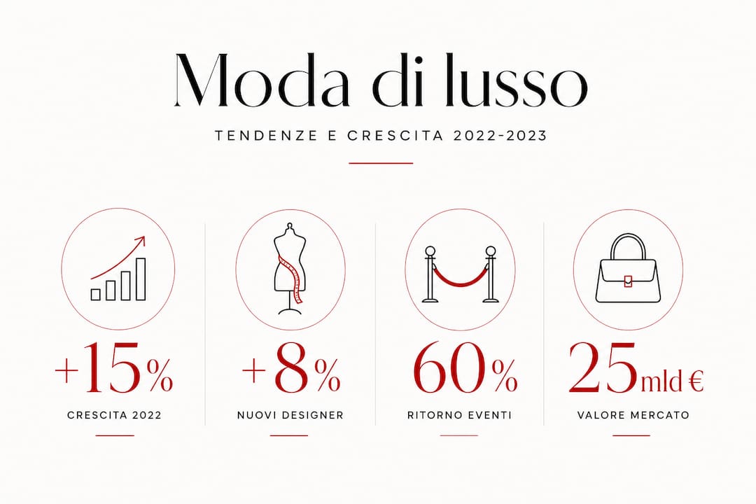 Panoramica visiva sull’evoluzione e sulle tendenze nel settore della moda di lusso