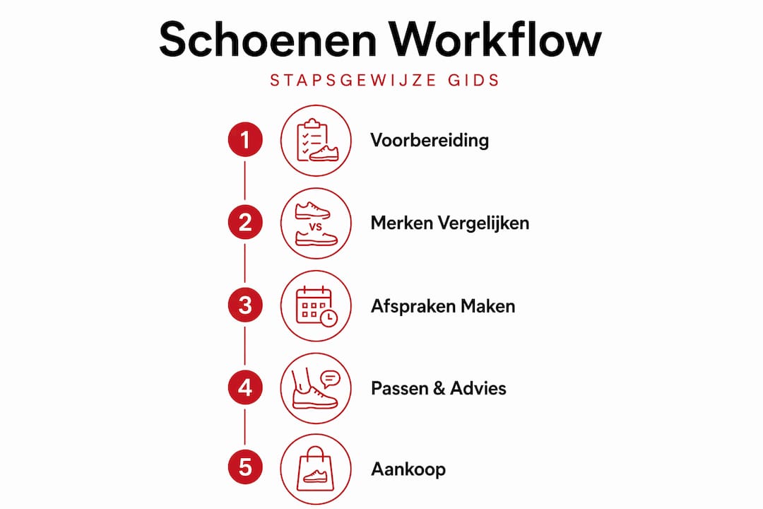 Infographic: stappenplan voor het kopen van exclusieve schoenen