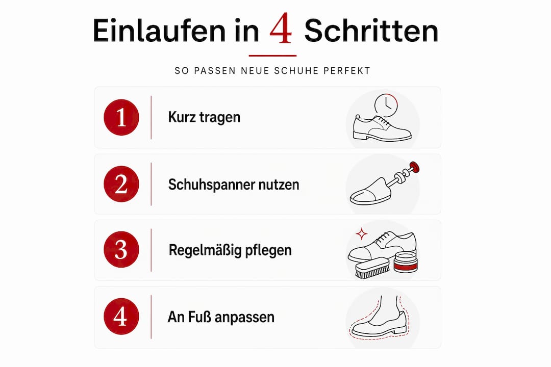 Infografik: So gewöhnst du dich Schritt für Schritt an deine Designer-Schuhe