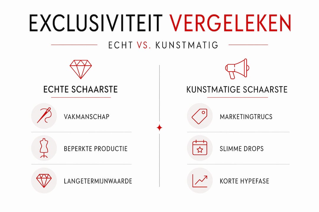 Infographic zet echte schaarste tegenover kunstmatige schaarste