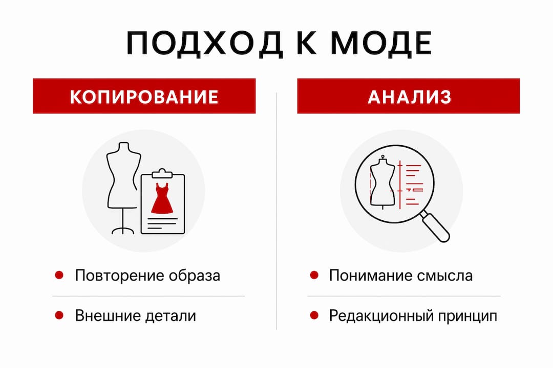 Инфографика: чем вдохновение модными тенденциями отличается от простого копирования