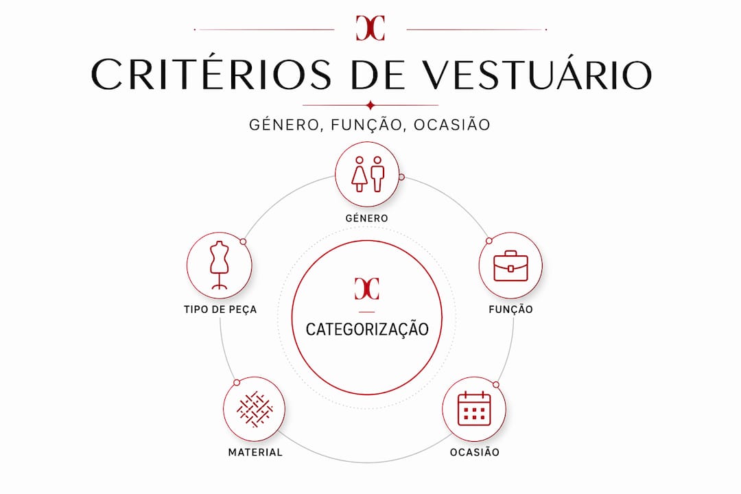Infografia: critérios para classificar peças de vestuário