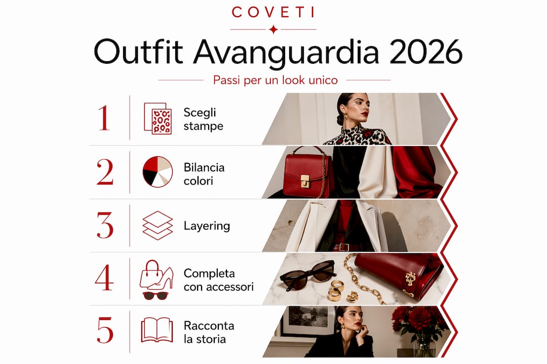 Infografica con tutti i passaggi essenziali per creare un outfit perfetto