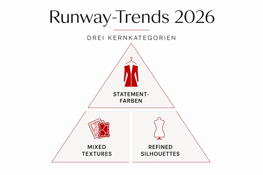 Übersicht der wichtigsten Runway-Trends 2026 in einer anschaulichen Infografik