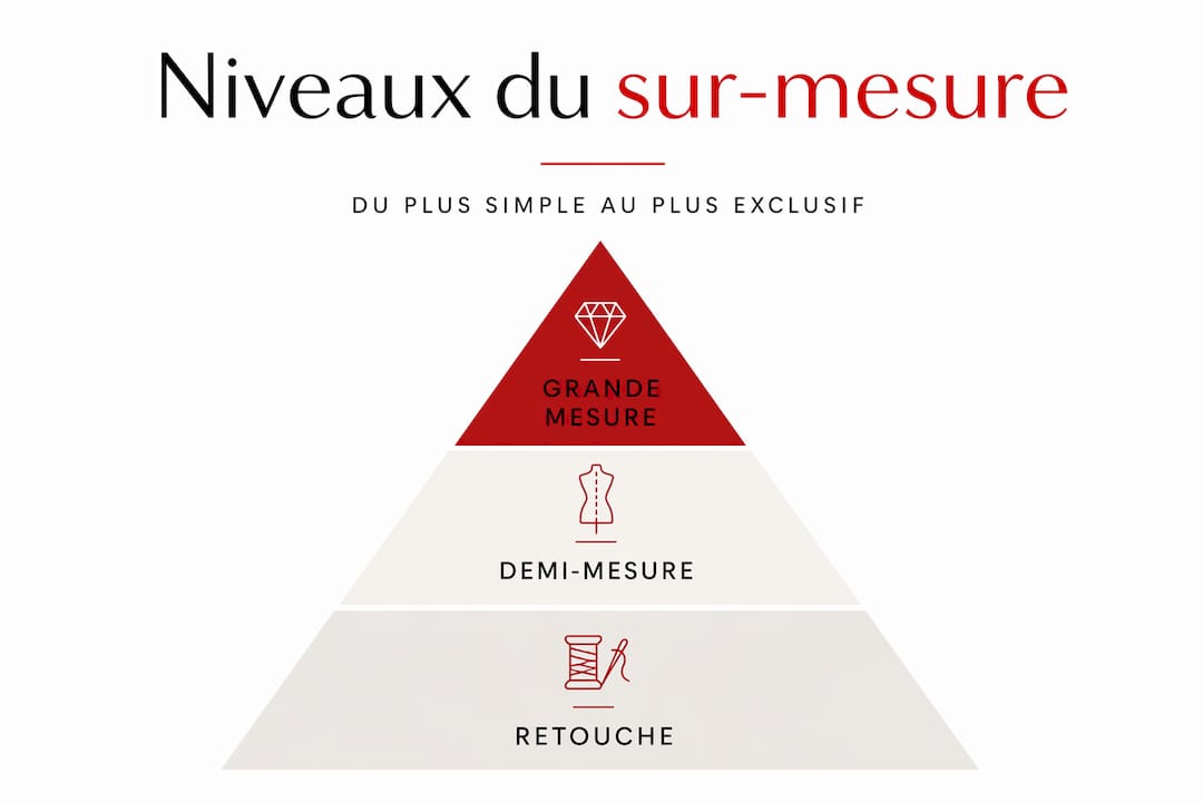 Présentation visuelle des différents degrés de personnalisation