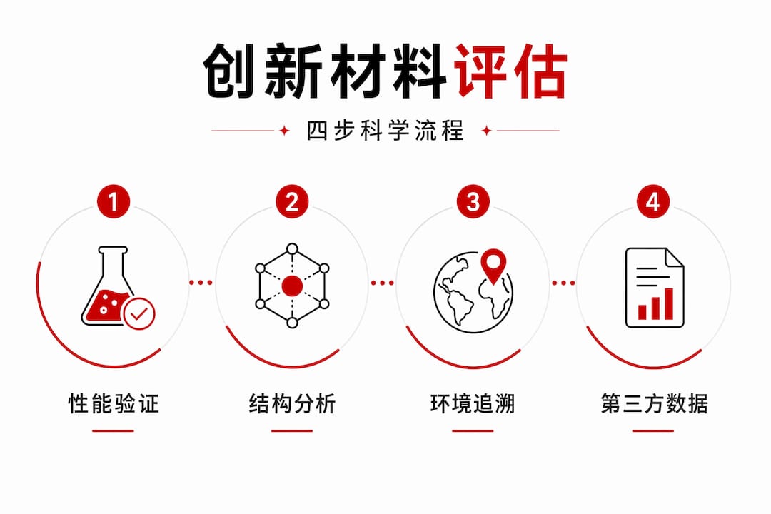 创新材料评估四步法流程图