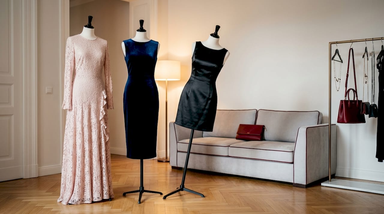 Showroom con una selezione raffinata di abiti da sera per ogni stile ed occasione