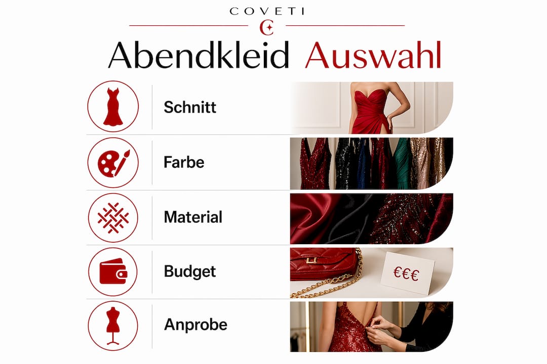 Schritt-für-Schritt-Anleitung: So findest du das perfekte Abendkleid (als Infografik)