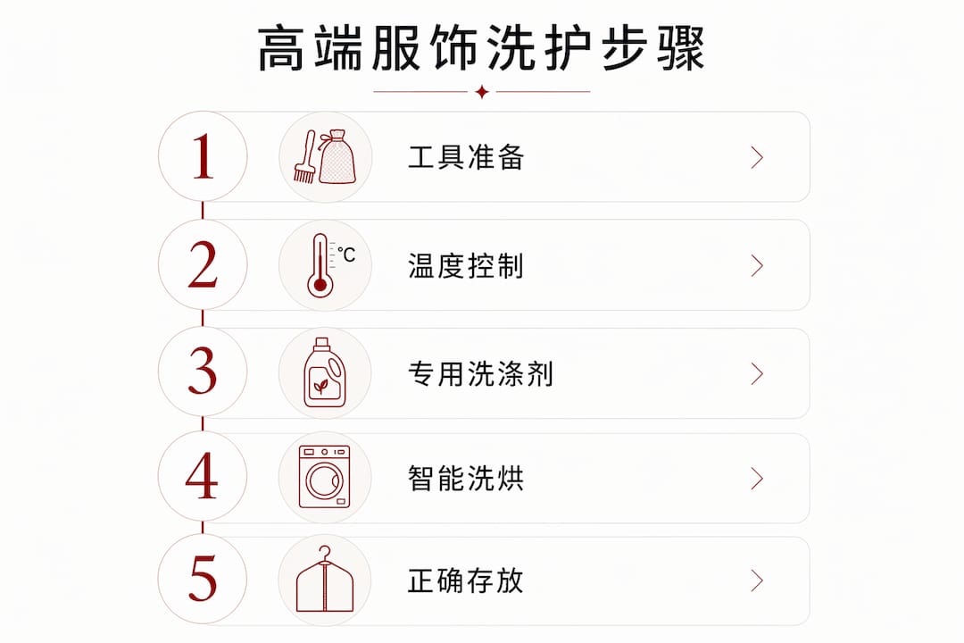 一张图带你了解衣物护理的关键步骤
