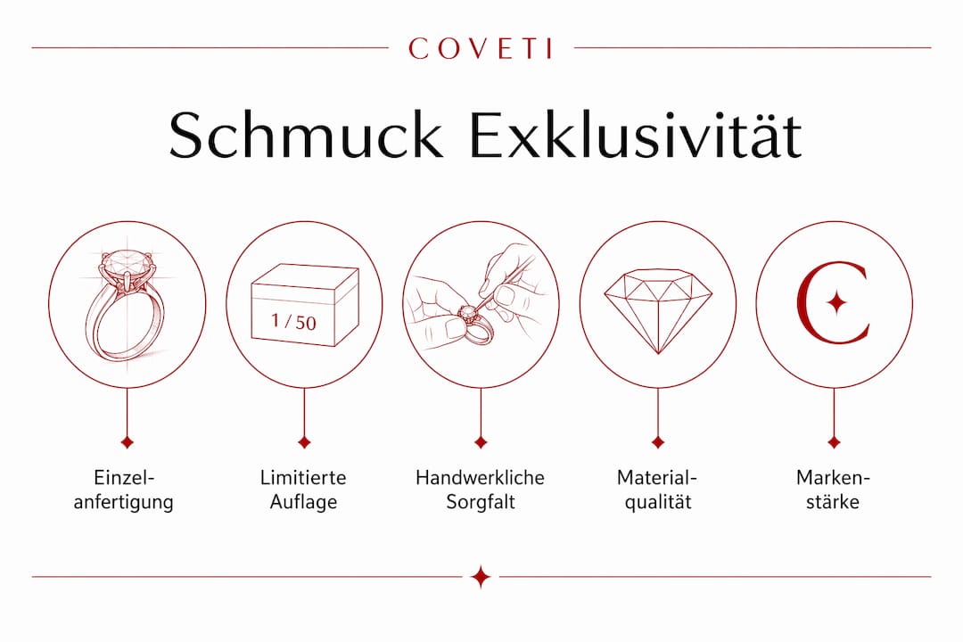 Infografik: Die wichtigsten Merkmale von exklusivem Schmuck im Überblick