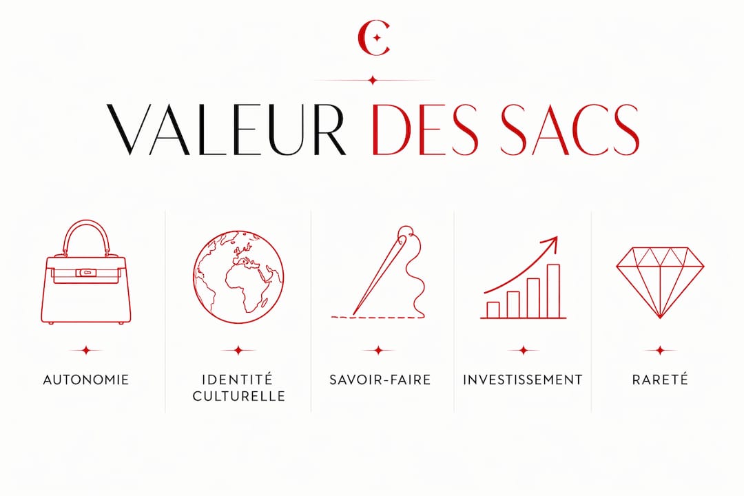 Infographie : zoom sur l’importance et les fonctions incontournables des sacs de luxe