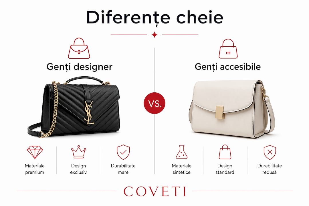 Infografic: diferențe și asemănări între gențile de firmă și cele accesibile