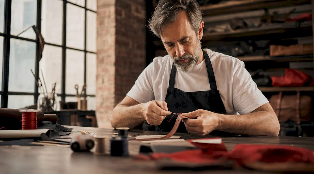 Accesorios de moda sostenibles, elaborados a mano con puntadas artesanales