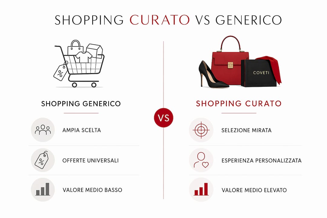 Infografica: differenze tra shopping personalizzato e acquisti standard