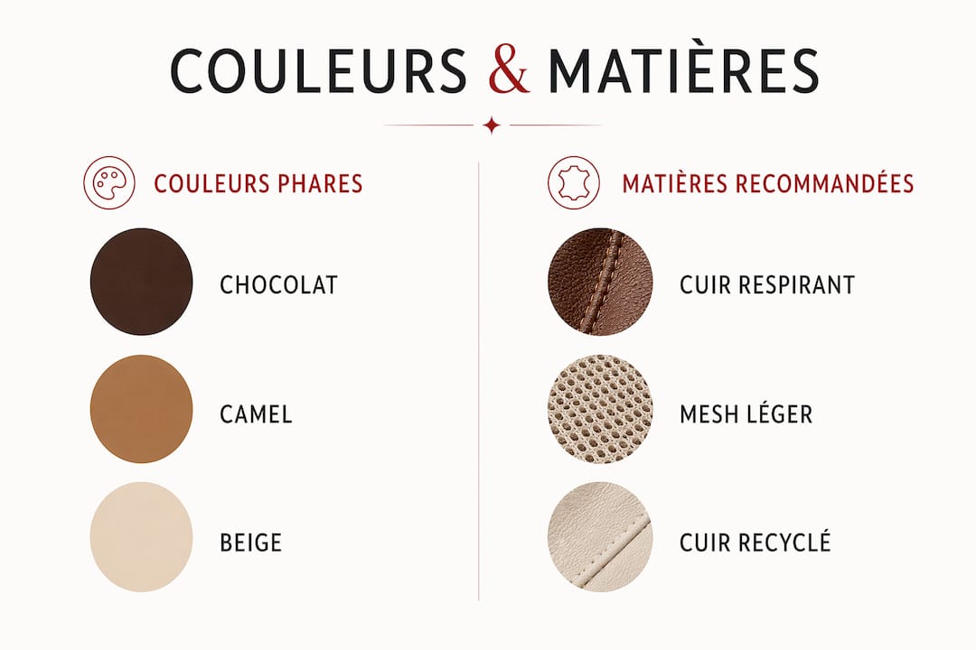 Tendances chaussures : inspirations couleurs et matières en un clin d'œil