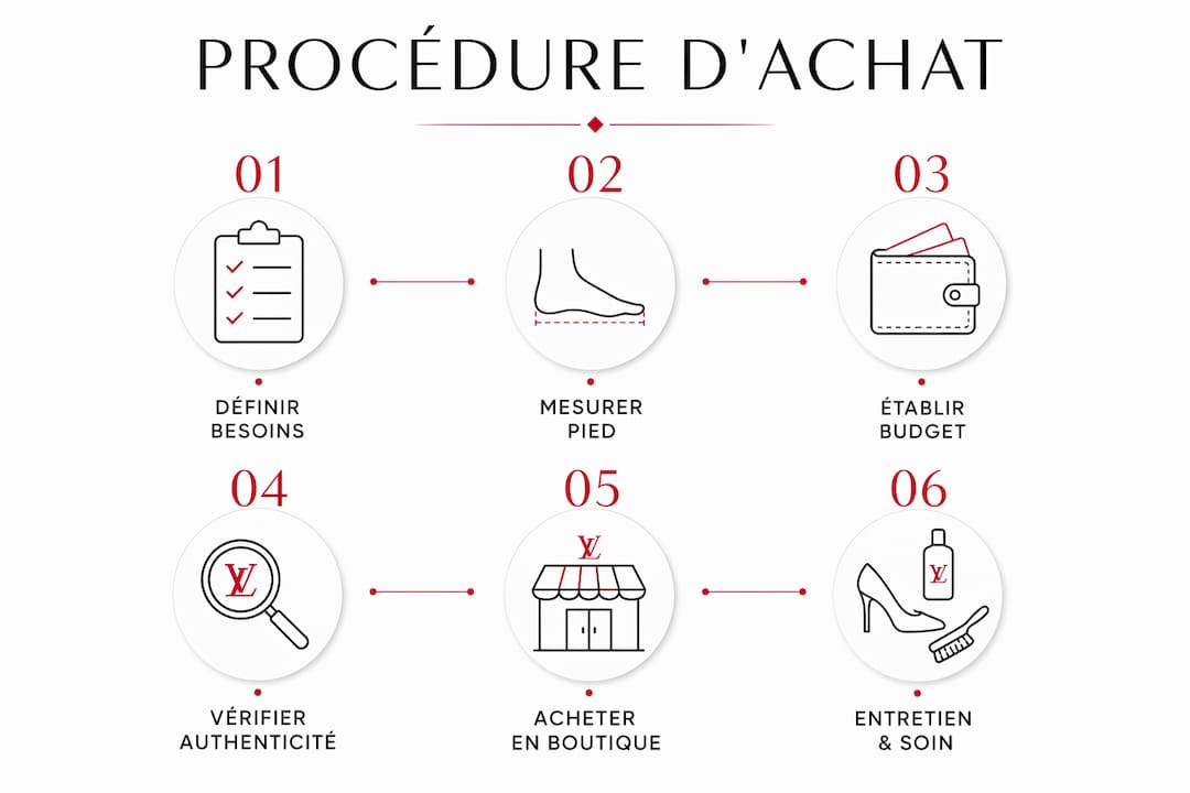 Guide visuel : les différentes étapes pour acheter des chaussures de créateur
