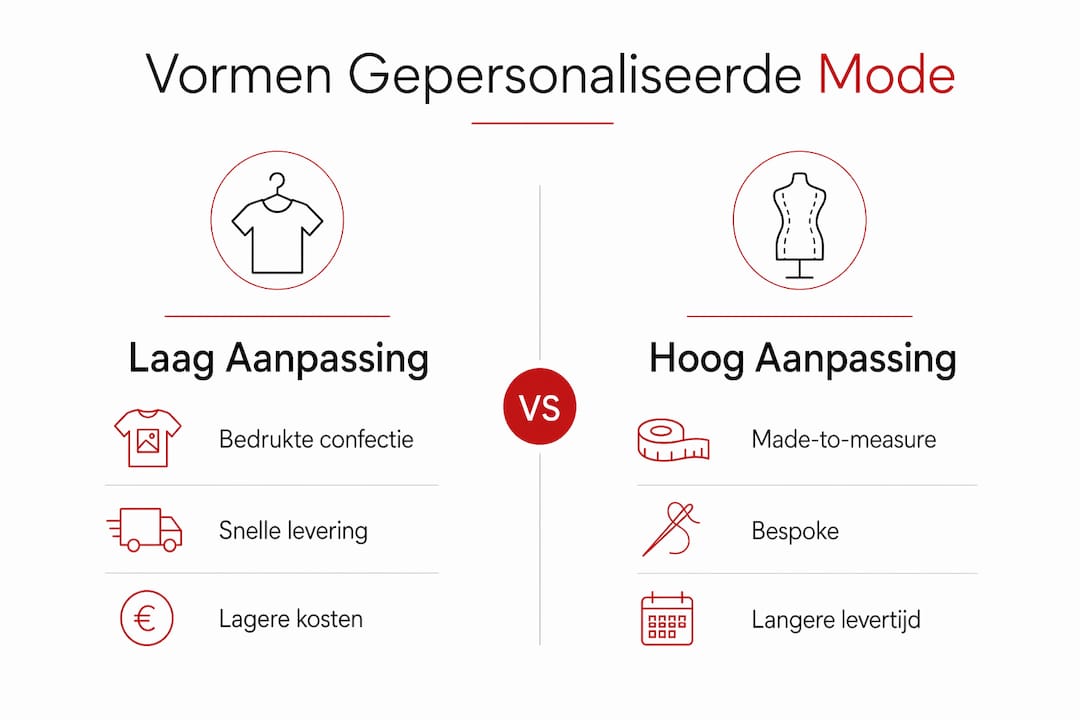 Infographic: de verschillende vormen van gepersonaliseerde mode op een rij