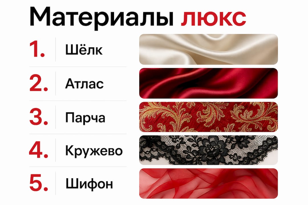 Информативная схема: этапы создания и выбор тканей для эксклюзивных свадебных платьев