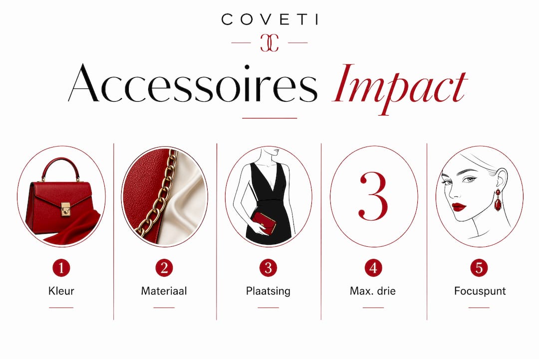 Infographic die de belangrijkste invloedsfactoren van accessoires in beeld brengt
