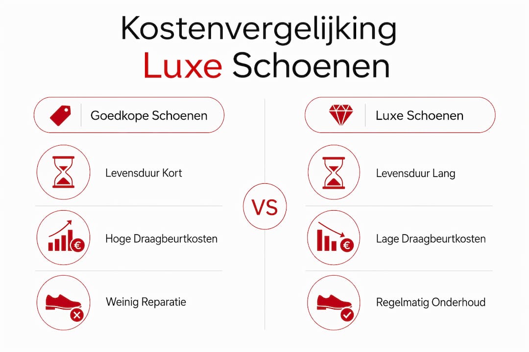 Infographic laat het verschil in prijs zien tussen budget- en merkschoenen