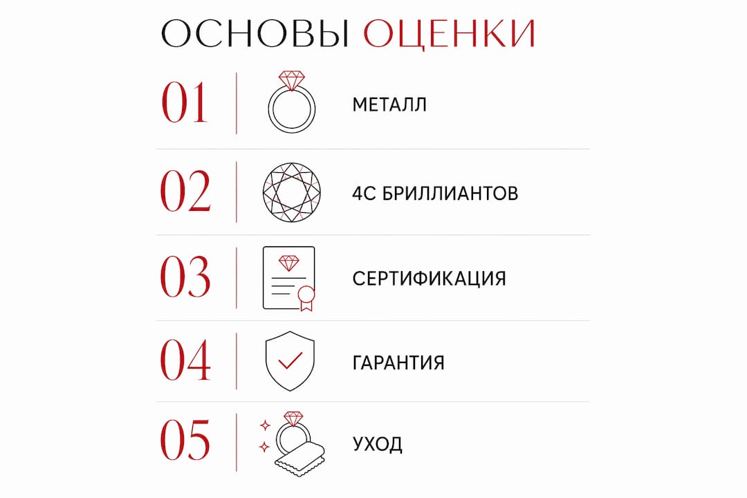 Инфографика: как проходит профессиональная оценка ювелирных изделий высокого класса